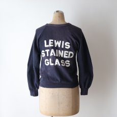 画像17: 60's UNKNOWN BRAND COTTON W-PRINT CREW NECK SWEAT "LEWIS STAINED GLASS" (17)