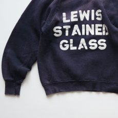 画像6: 60's UNKNOWN BRAND COTTON W-PRINT CREW NECK SWEAT "LEWIS STAINED GLASS" (6)