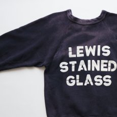 画像5: 60's UNKNOWN BRAND COTTON W-PRINT CREW NECK SWEAT "LEWIS STAINED GLASS" (5)