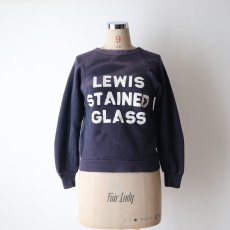 画像15: 60's UNKNOWN BRAND COTTON W-PRINT CREW NECK SWEAT "LEWIS STAINED GLASS" (15)