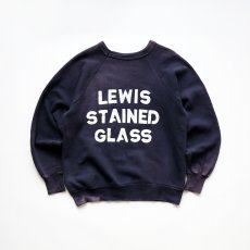 画像3: 60's UNKNOWN BRAND COTTON W-PRINT CREW NECK SWEAT "LEWIS STAINED GLASS" (3)