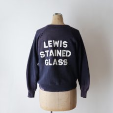 画像15: 60's UNKNOWN BRAND COTTON W-PRINT CREW NECK SWEAT "LEWIS STAINED GLASS" (15)