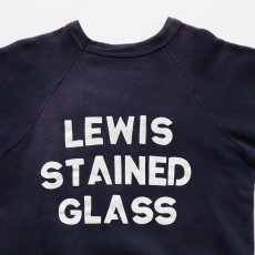 画像8: 60's UNKNOWN BRAND COTTON W-PRINT CREW NECK SWEAT "LEWIS STAINED GLASS" (8)