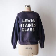 画像13: 60's UNKNOWN BRAND COTTON W-PRINT CREW NECK SWEAT "LEWIS STAINED GLASS" (13)