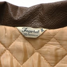 画像7: 60's Fingerhut FAKE LEATHER QUILTED LINING CAR COAT (7)