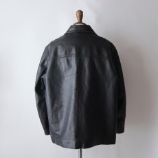 画像14: 90's J.CREW LEATHER WOOL LINING CAR COAT (14)