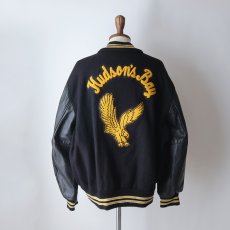 画像18: 〜90's ATHLETES CORNER WOOL MELTON BACK LETTERED LEATHER SLEEVE VARSITY JACKET "MADE IN USA" (18)