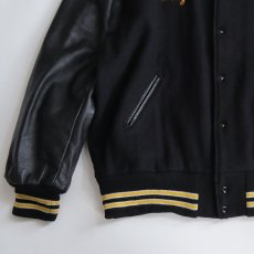 画像5: 〜90's ATHLETES CORNER WOOL MELTON BACK LETTERED LEATHER SLEEVE VARSITY JACKET "MADE IN USA" (5)