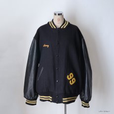 画像19: 〜90's ATHLETES CORNER WOOL MELTON BACK LETTERED LEATHER SLEEVE VARSITY JACKET "MADE IN USA" (19)