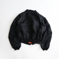 画像2: 80's SCHOTT BROS. INC. BLACK MA-1 style REVERSIBLE ZIP FLIGHT JACKET "MADE IN USA" (2)