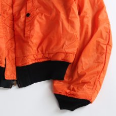 画像12: 80's SCHOTT BROS. INC. BLACK MA-1 style REVERSIBLE ZIP FLIGHT JACKET "MADE IN USA" (12)