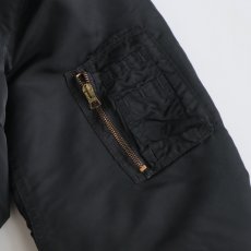 画像6: 80's SCHOTT BROS. INC. BLACK MA-1 style REVERSIBLE ZIP FLIGHT JACKET "MADE IN USA" (6)