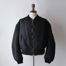 画像13: 80's SCHOTT BROS. INC. BLACK MA-1 style REVERSIBLE ZIP FLIGHT JACKET "MADE IN USA" (13)