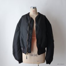 画像16: 80's SCHOTT BROS. INC. BLACK MA-1 style REVERSIBLE ZIP FLIGHT JACKET "MADE IN USA" (16)