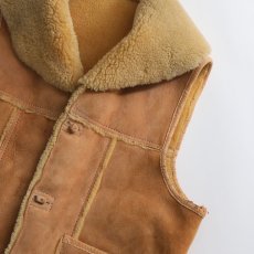 画像5: 70's DIRTY WILL'S SHEEPSKIN SHAWL COLLAR VEST (5)