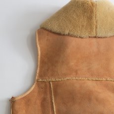 画像8: 70's DIRTY WILL'S SHEEPSKIN SHAWL COLLAR VEST (8)