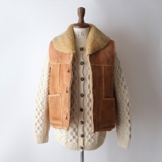 画像14: 70's DIRTY WILL'S SHEEPSKIN SHAWL COLLAR VEST (14)