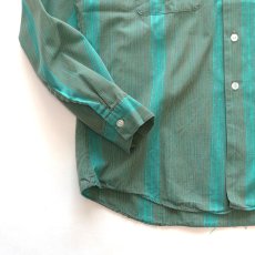 画像3: 〜70's SIR WILLIAM COTTON STRIPE OPEN COLLAR SHIRT (3)