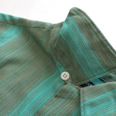 画像5: 〜70's SIR WILLIAM COTTON STRIPE OPEN COLLAR SHIRT (5)