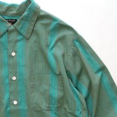 画像4: 〜70's SIR WILLIAM COTTON STRIPE OPEN COLLAR SHIRT (4)