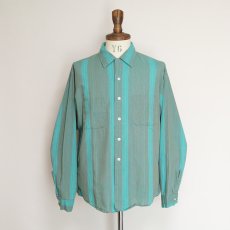 画像8: 〜70's SIR WILLIAM COTTON STRIPE OPEN COLLAR SHIRT (8)