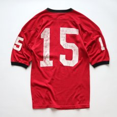 画像4: 60's Champion RAYON W-PRINT HALF SLEEVE FOOTBALL TEE "15" (4)