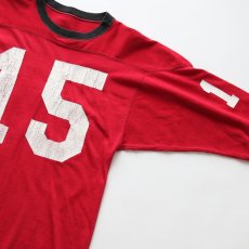 画像5: 60's Champion RAYON W-PRINT HALF SLEEVE FOOTBALL TEE "15" (5)