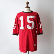 画像13: 60's Champion RAYON W-PRINT HALF SLEEVE FOOTBALL TEE "15" (13)