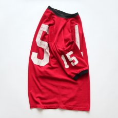 画像3: 60's Champion RAYON W-PRINT HALF SLEEVE FOOTBALL TEE "15" (3)