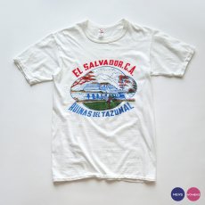 画像1: 70's CYGNUS COTTON PRINT S/S TEE "EL SALVADOR. C.A." (1)