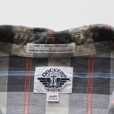 画像6: 〜90's DOCKERS by LEVI'S COTTON CHECK S/S REGULAR COLLAR SHIRT (6)