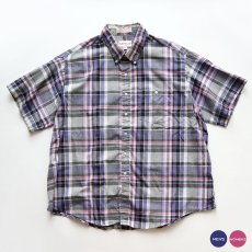 画像1: 80's campus MADRAS CHECK S/S B/D SHIRT (1)