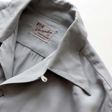 画像8: 〜50's Hampton RAYON BACK EMBROIDERED LOOP COLLAR BOX SHIRT "SILVER PHEASANT" (8)