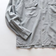 画像5: 〜50's Hampton RAYON BACK EMBROIDERED LOOP COLLAR BOX SHIRT "SILVER PHEASANT" (5)