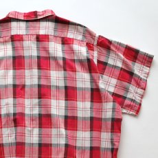 画像5: 60's Squire Casuals by Elbeco COTTON CHECK S/S OPEN COLLAR BOX SHIRT (5)