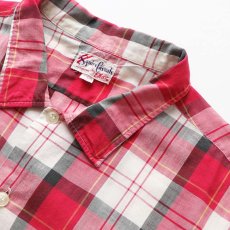 画像6: 60's Squire Casuals by Elbeco COTTON CHECK S/S OPEN COLLAR BOX SHIRT (6)