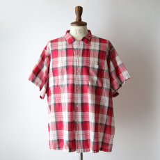 画像9: 60's Squire Casuals by Elbeco COTTON CHECK S/S OPEN COLLAR BOX SHIRT (9)