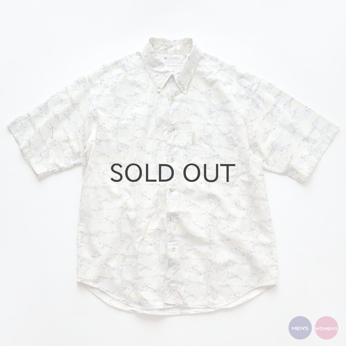 画像1: 90's Columbia COTTON ALL OVER PATTERN S/S B/D SHIRT (1)