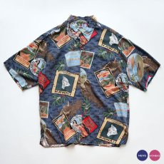 画像1: 80's-90's reyn spooner RAYON ALL OVER PATTERN S/S HAWAIIAN BOX SHIRT (1)