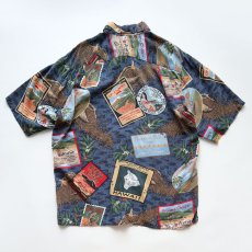 画像2: 80's-90's reyn spooner RAYON ALL OVER PATTERN S/S HAWAIIAN BOX SHIRT (2)