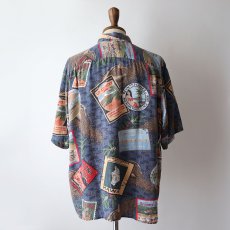 画像12: 80's-90's reyn spooner RAYON ALL OVER PATTERN S/S HAWAIIAN BOX SHIRT (12)