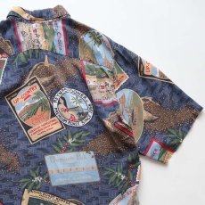 画像5: 80's-90's reyn spooner RAYON ALL OVER PATTERN S/S HAWAIIAN BOX SHIRT (5)