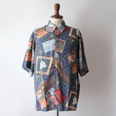 画像10: 80's-90's reyn spooner RAYON ALL OVER PATTERN S/S HAWAIIAN BOX SHIRT (10)