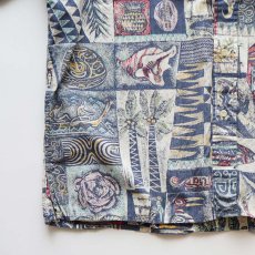 画像4: 〜90's reyn spooner COTTON ALL OVER PATTERN S/S HAWAIIAN BOX SHIRT (4)