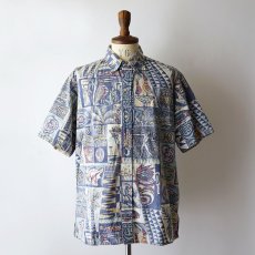 画像10: 〜90's reyn spooner COTTON ALL OVER PATTERN S/S HAWAIIAN BOX SHIRT (10)