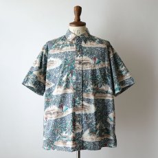 画像10: 〜90's PHIL EDWARDS by REYN SPOONER COTTON ALL OVER PATTERN S/S HAWAIIAN BOX SHIRT (10)