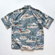 画像2: 〜90's PHIL EDWARDS by REYN SPOONER COTTON ALL OVER PATTERN S/S HAWAIIAN BOX SHIRT (2)