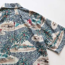 画像5: 〜90's PHIL EDWARDS by REYN SPOONER COTTON ALL OVER PATTERN S/S HAWAIIAN BOX SHIRT (5)