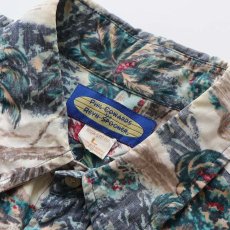 画像7: 〜90's PHIL EDWARDS by REYN SPOONER COTTON ALL OVER PATTERN S/S HAWAIIAN BOX SHIRT (7)