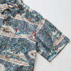 画像3: 〜90's PHIL EDWARDS by REYN SPOONER COTTON ALL OVER PATTERN S/S HAWAIIAN BOX SHIRT (3)